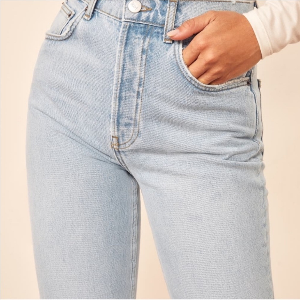 Reformation Jeans Julia Crop High Cigarette Jean Powell Wash Size 26 - Picture 3 of 8